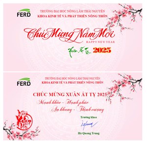 Khoa Kinh tế & PTNT chúc mừng năm mới, Xuân Ất Tỵ 2025