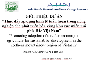 Giới thiệu dự án do quỹ APN tài trợ